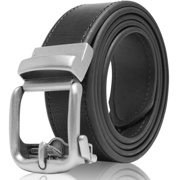 Martino Mens Belt Dress Belt 7 Holes Casua Single Pin Buckle Belt Waist Leather Belt 